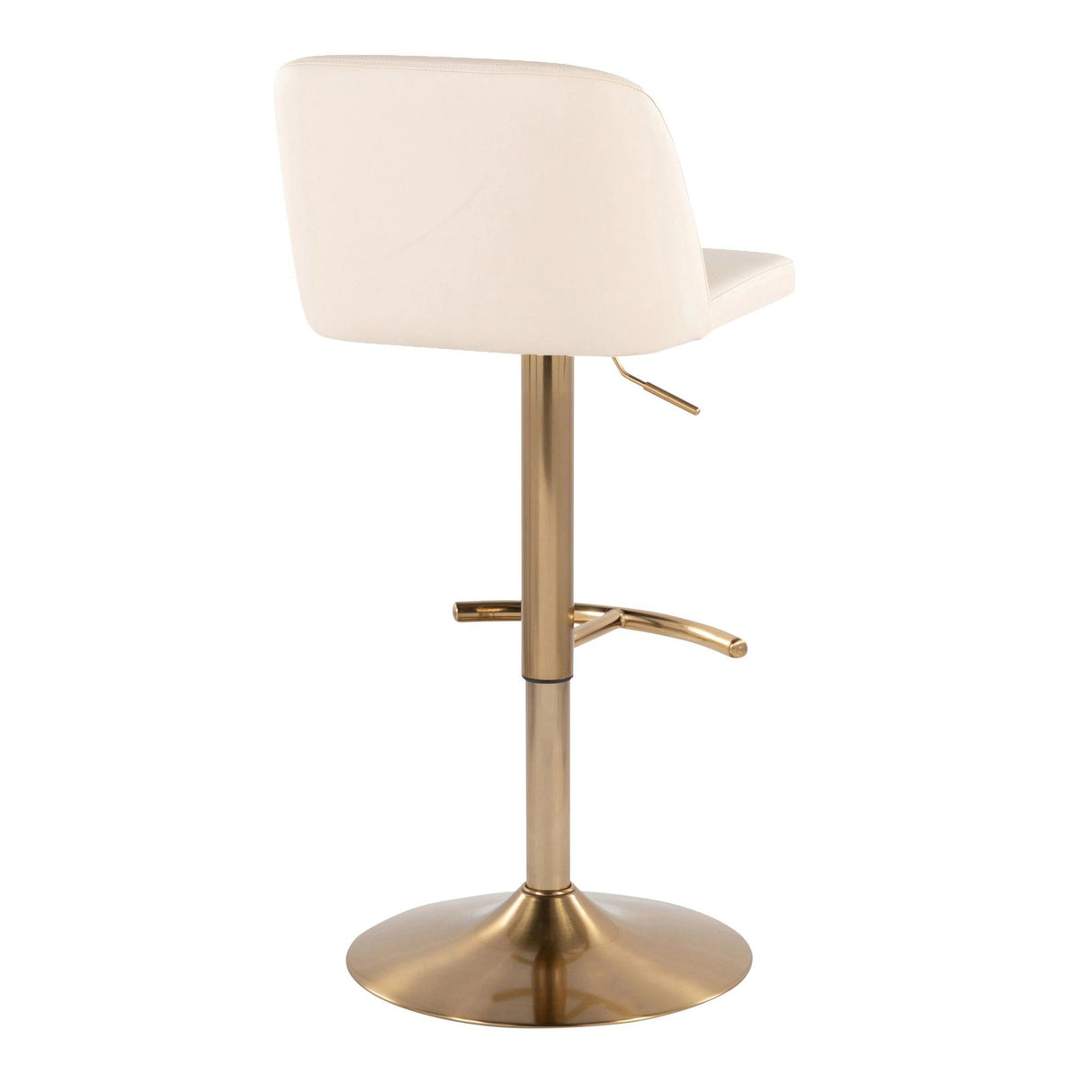 Toriano - Adjustable Barstool (Set of 2) - Gold Base