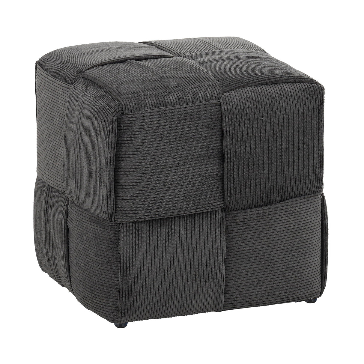 Square Ottoman Foot Rest With Woven Design