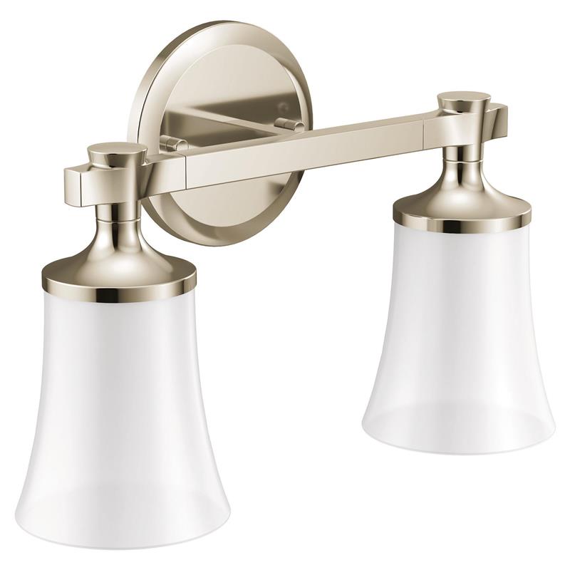 Flara Polished nickel two globe bath light - (YB0362NL)
