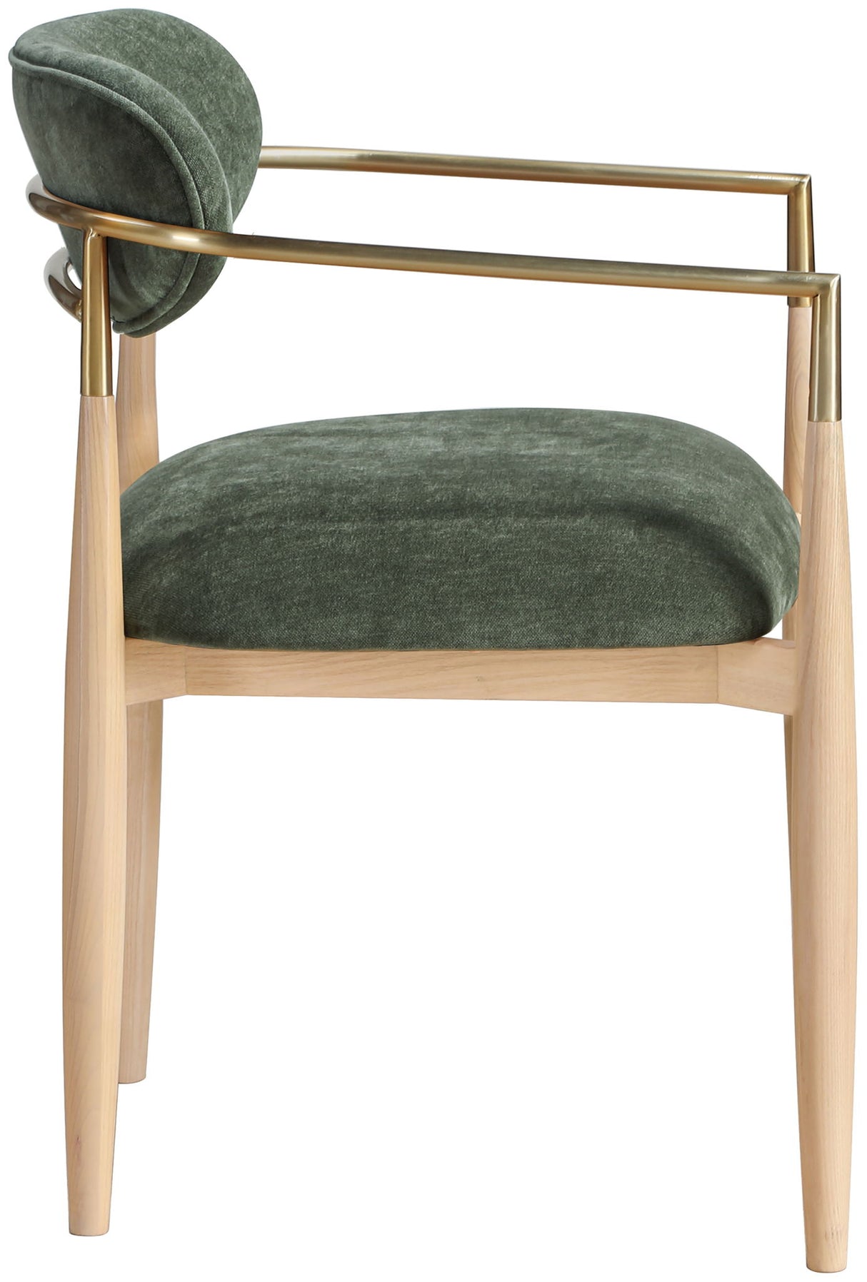 Riccio - Fabric Dining Arm Chair (Set of 2) - Natural Frame