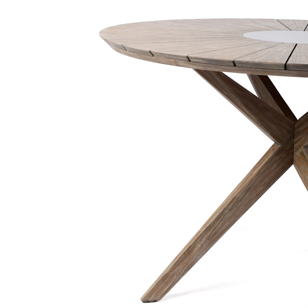 Oasis - Outdoor / Concrete Round Dining Table - Light Eucalyptus