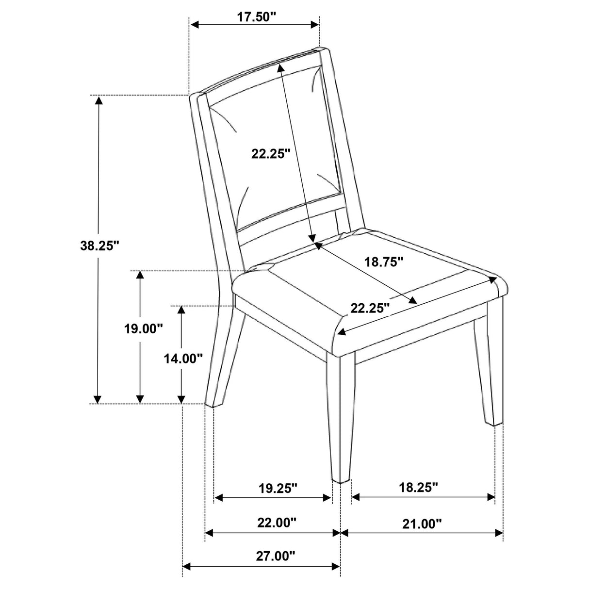 Verdugo - Cushioned Dining Chair (Set of 2) - White Washed