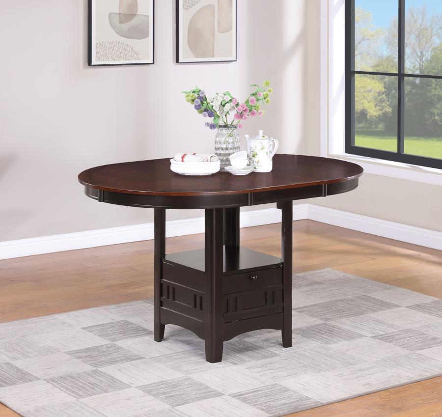 Lavon - Oval Extension Counter Dining Table - Light Chestnut