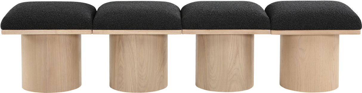 Pavilion - 4 Piece Modular Bench With Natural Base