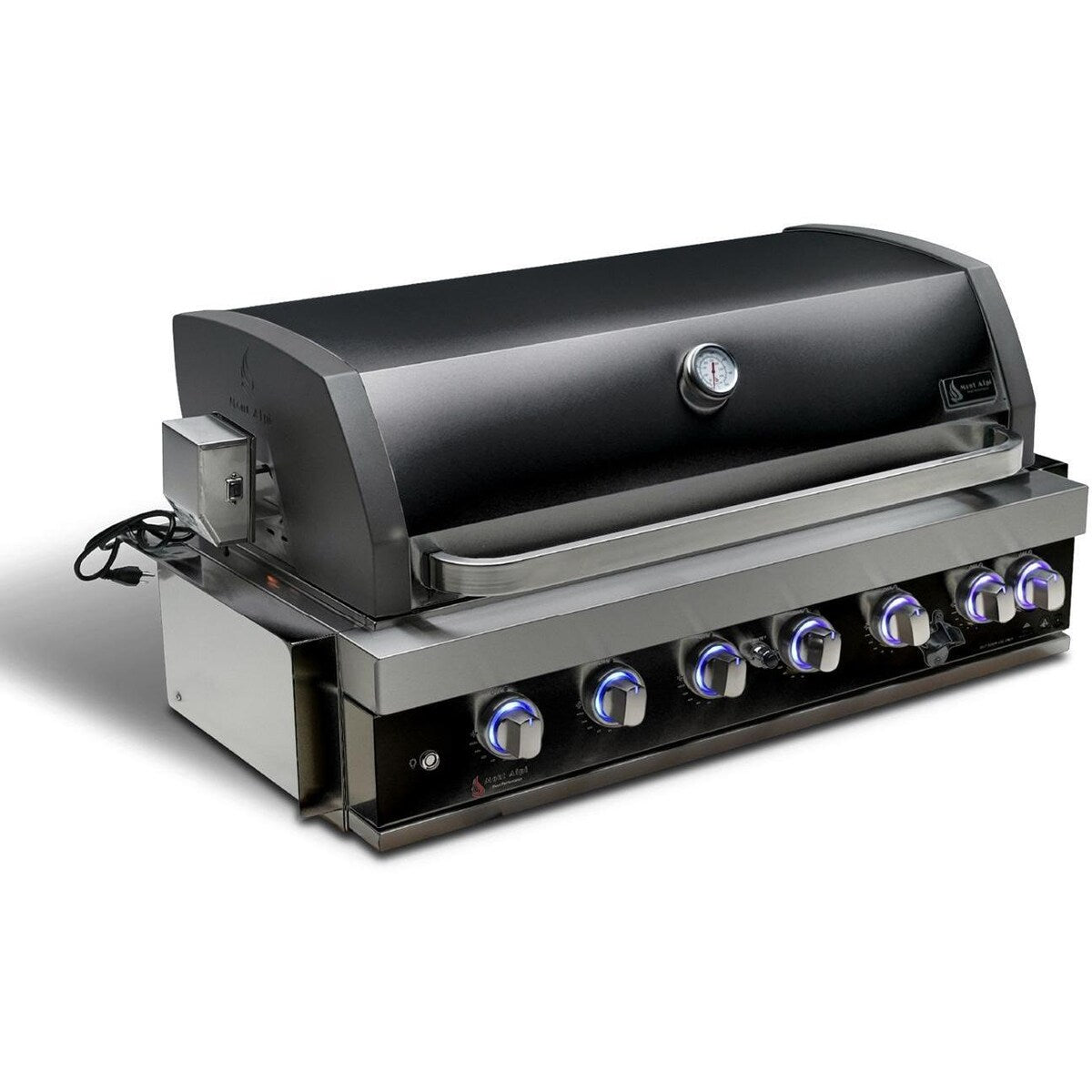 Mont Alpi Artwood Series 6.5 Ft Propane Outdoor Kitchen Island w/ 6-Burner Grill - MA805-AWBSS