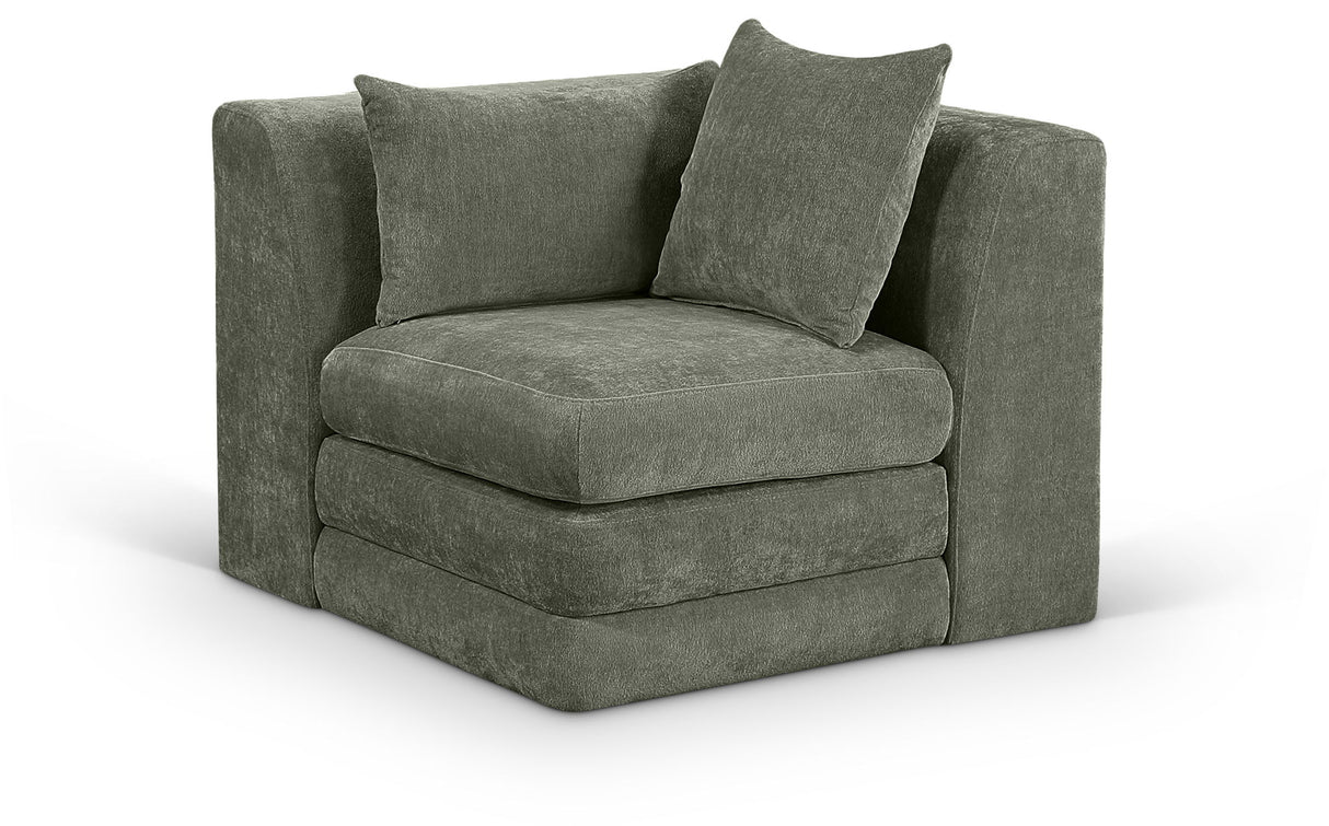 Stellar - Chenille Fabric Upholstered Modular Corner Chair