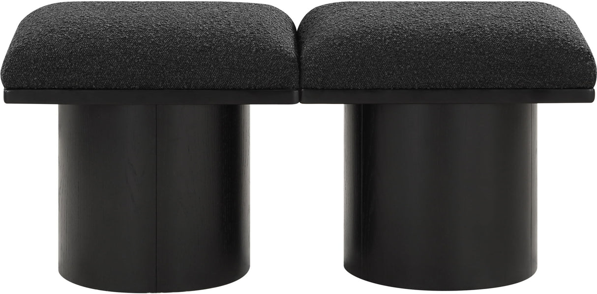 Pavilion - 2 Piece Modular Bench With Black Base