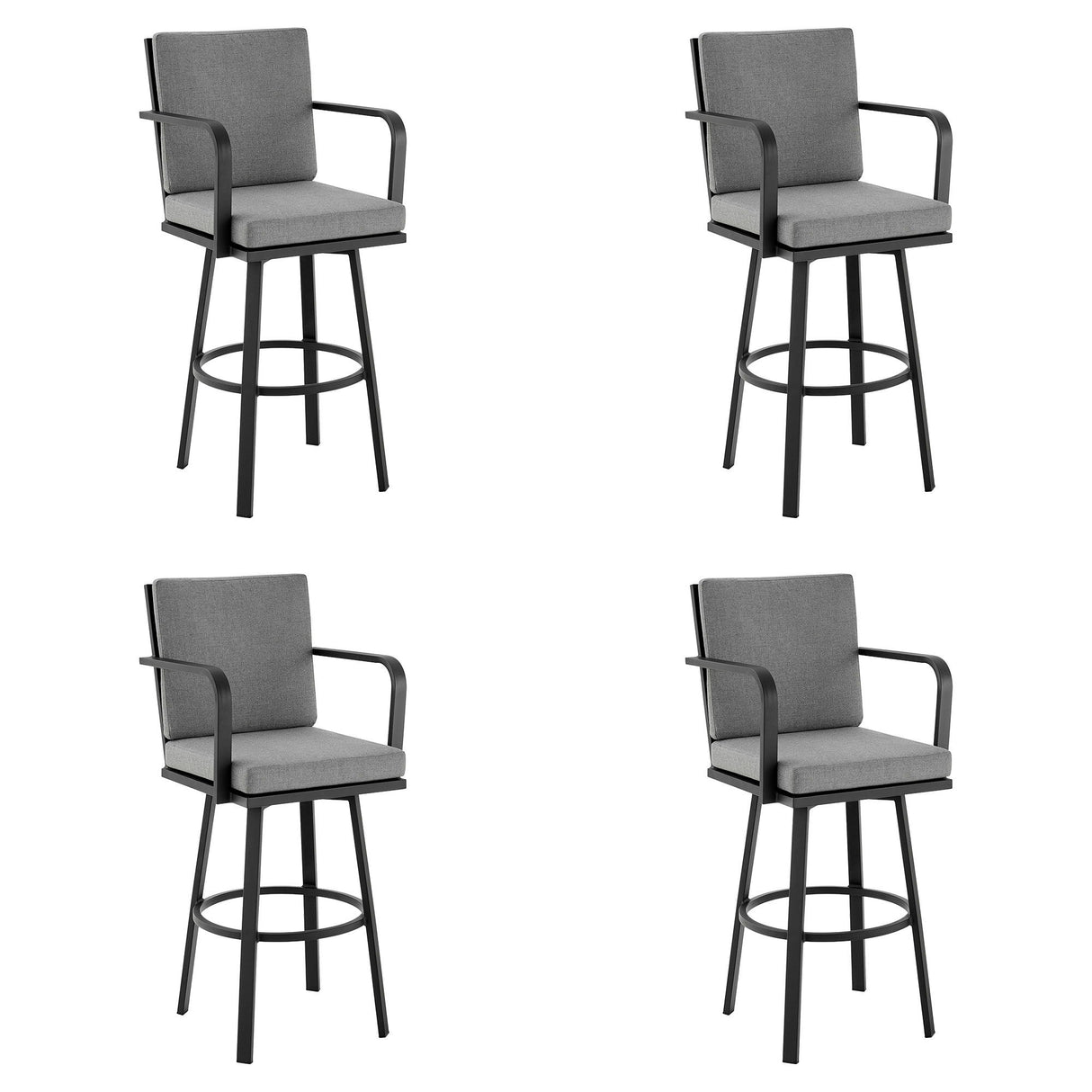 Arnauld - 30" Outdoor Patio Swivel Bar Stool Set