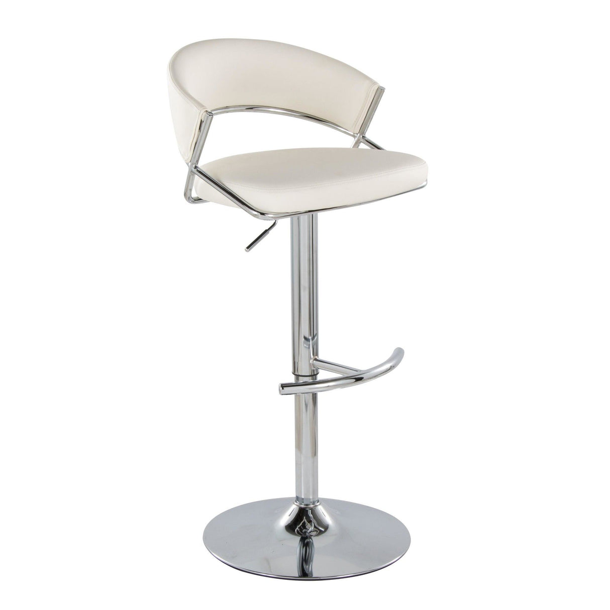Jie - Adjustable Barstool With Swivel - Chrome Metal (Set of 2)