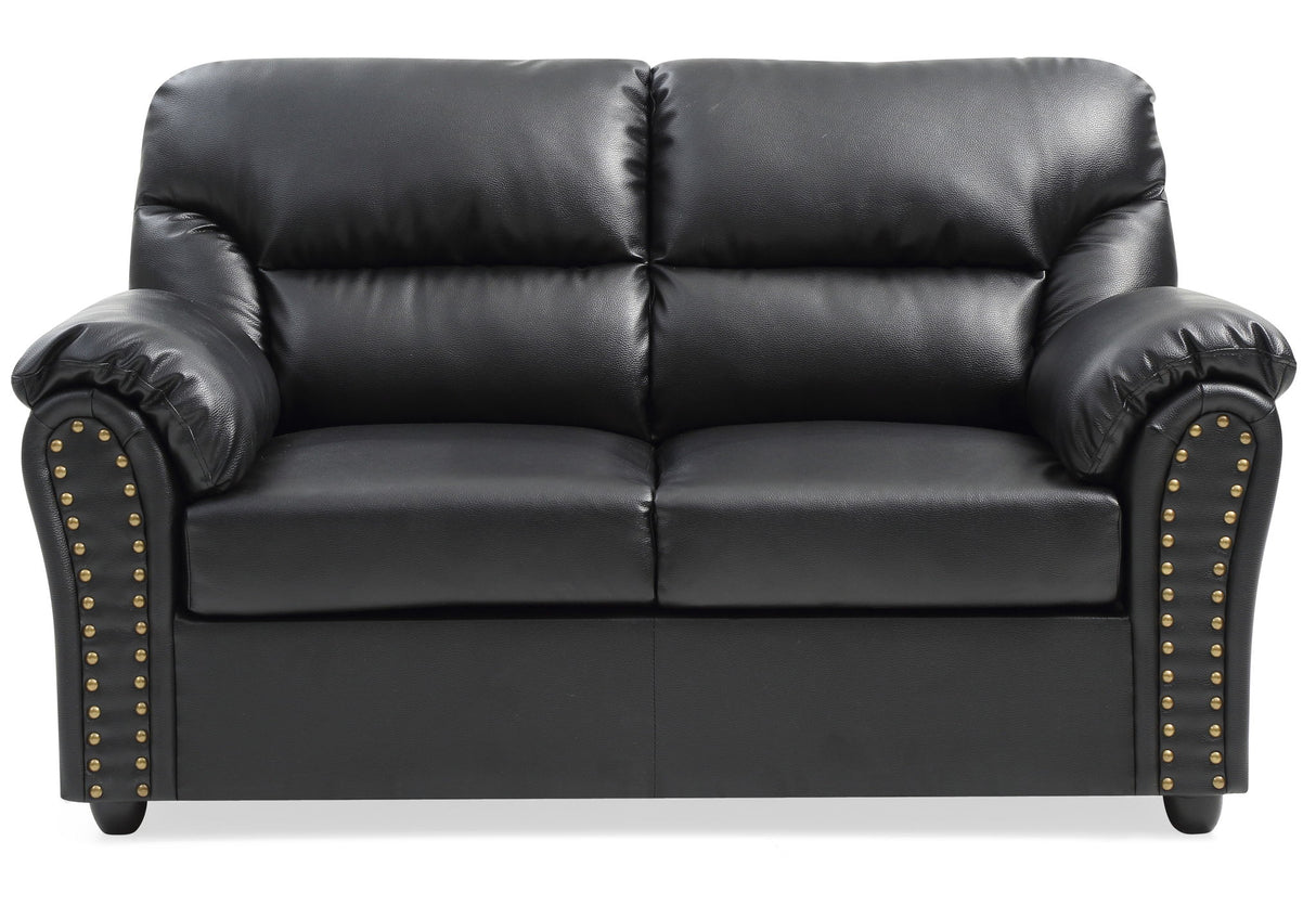Padded Love Seat For Modern Living - Black