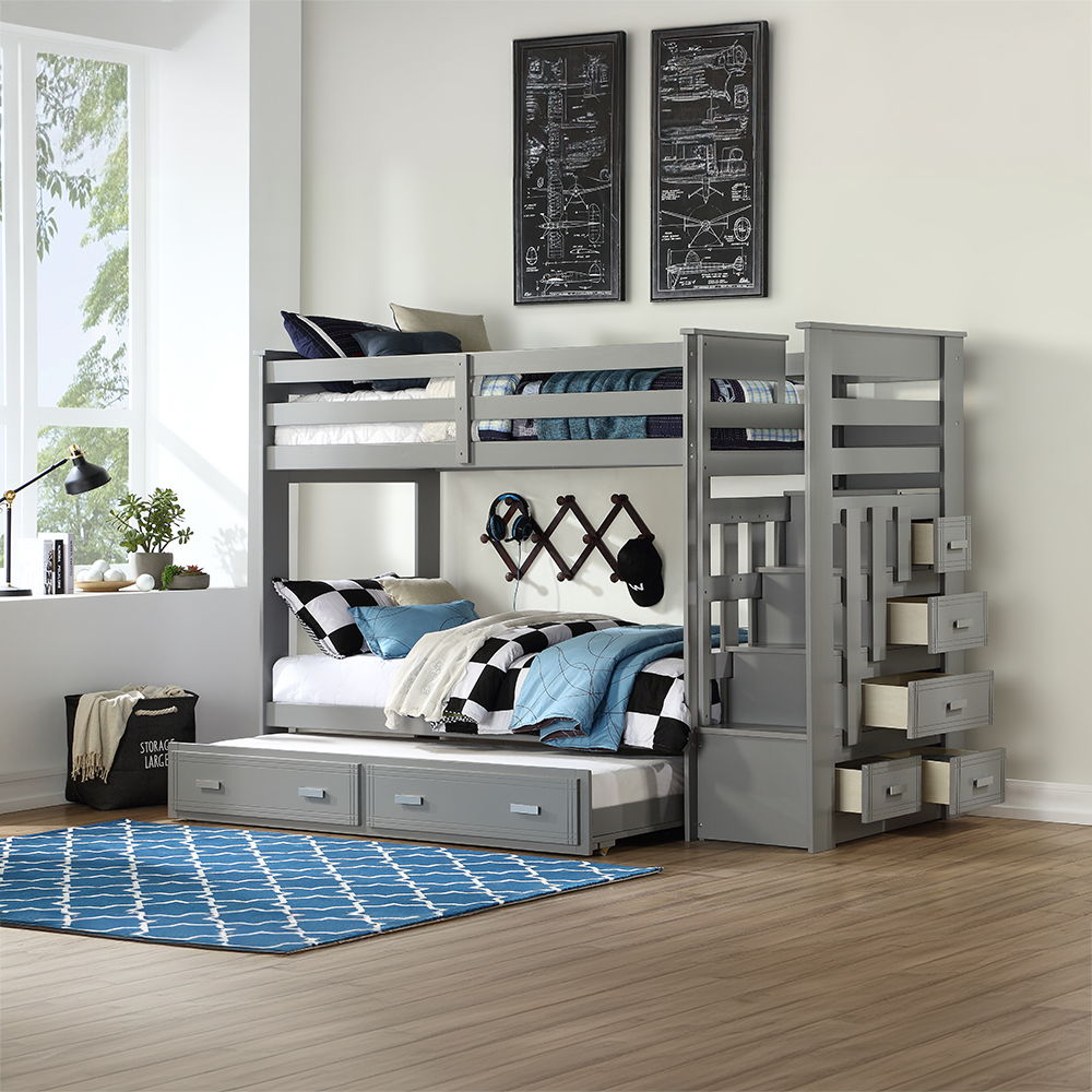 Allentown - Bunk Bed w/Storage Ladder & Trundle