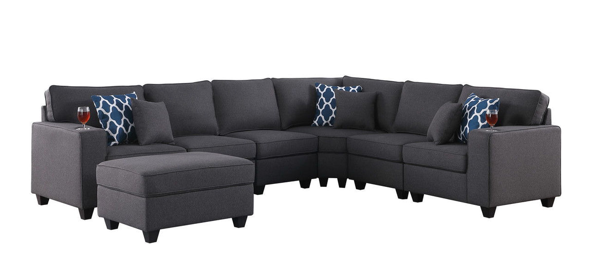 Cooper - Sectional Sofa With Ottomans And Cupholder