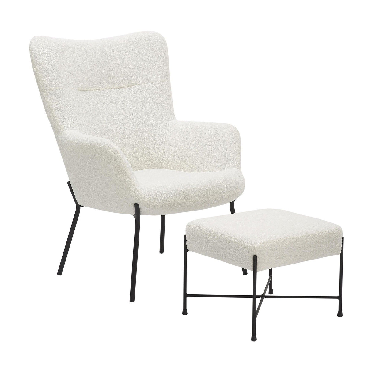 Izzy - Industrial Lounge Chair And Ottoman Set