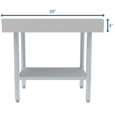 30" x 24" 16-Gauge Stainless Steel Equipment Stand with Galvanized Undershelf, EQT-163024.