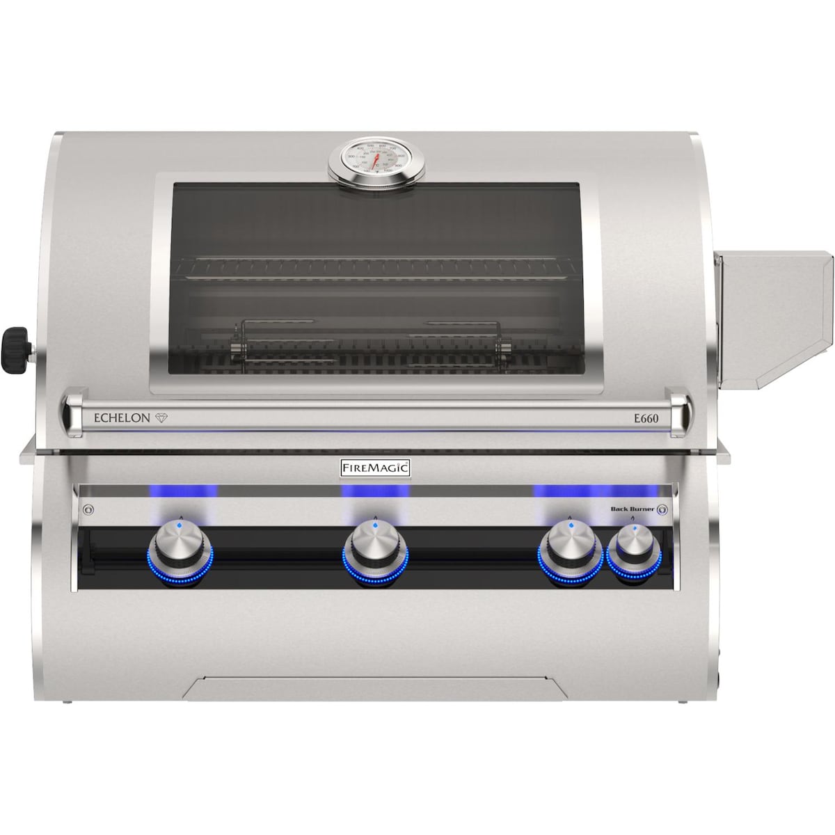 Fire Magic Echelon Diamond E660i 30-Inch Built-In Propane Grill w/ Rotisserie, Magic Window & Analog Thermometer - E660I-9EAP-W