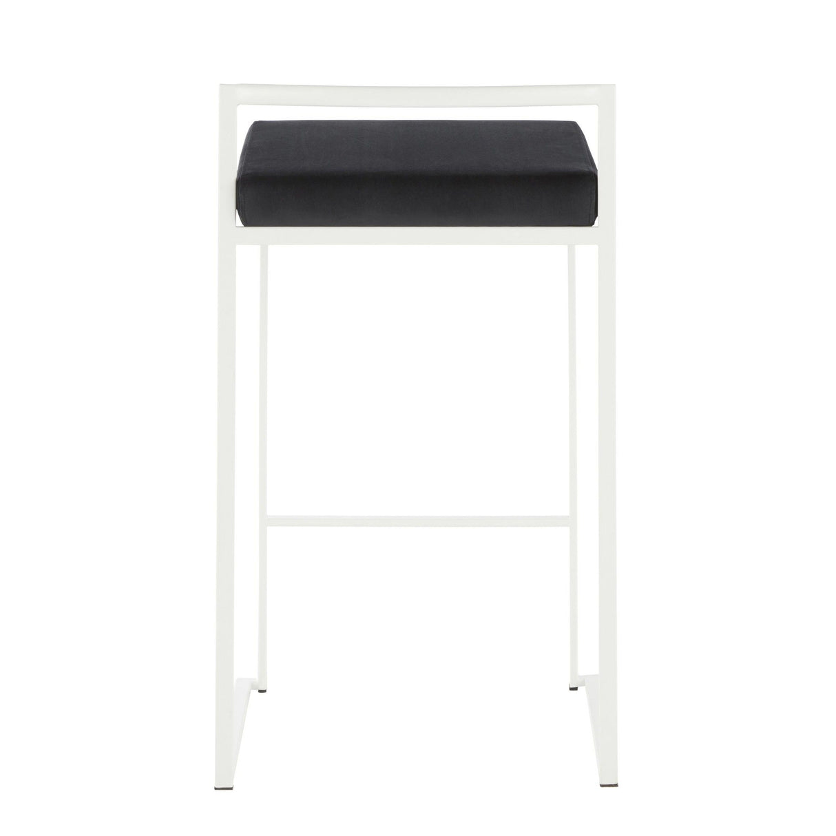 Fuji - Contemporary Stackable Counter Stool (Set of 2) - White Frame