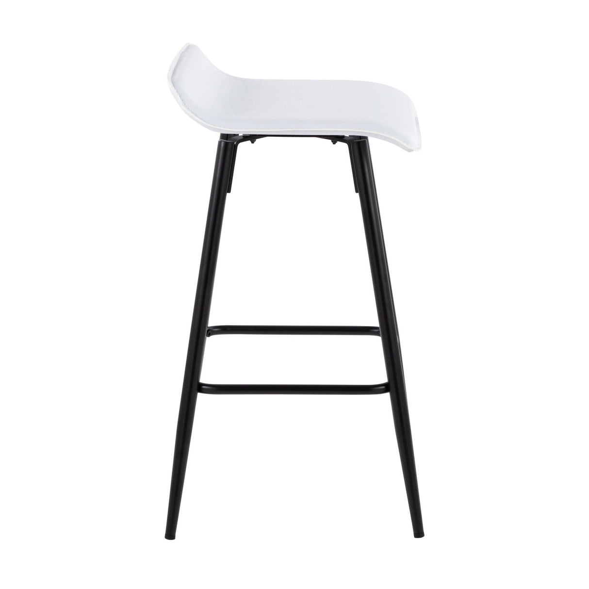 Ale - Contemporary Fixed Height Counter Stool (Set of 2) - Black Steel Frame