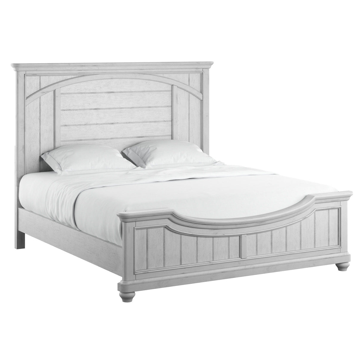 Queen Panel Bed - Gray - Wood