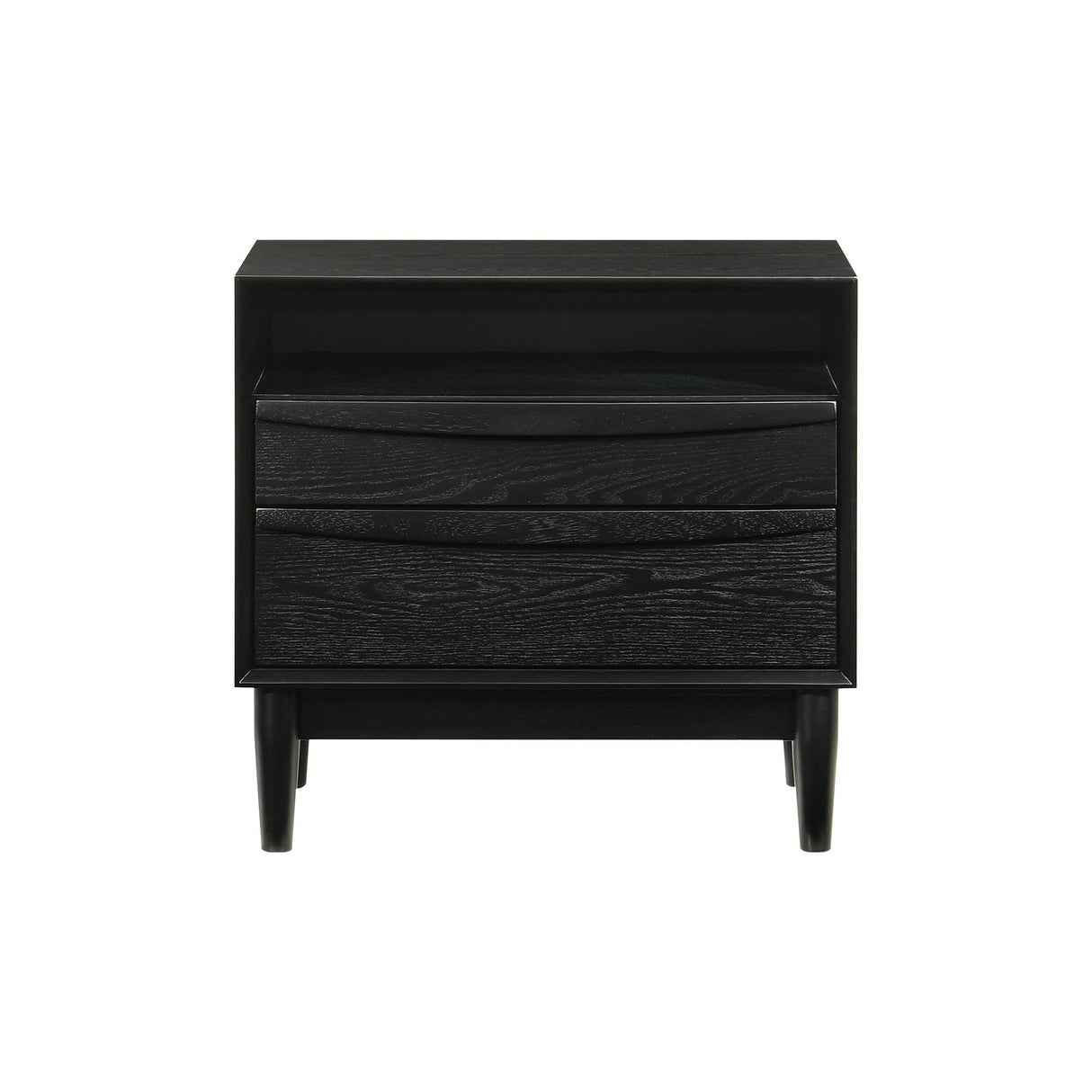 Artemio - 2 Drawer Wooden Nightstand With Shelf