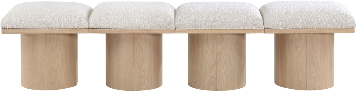 Pavilion - 4 Piece Modular Bench With Natural Base