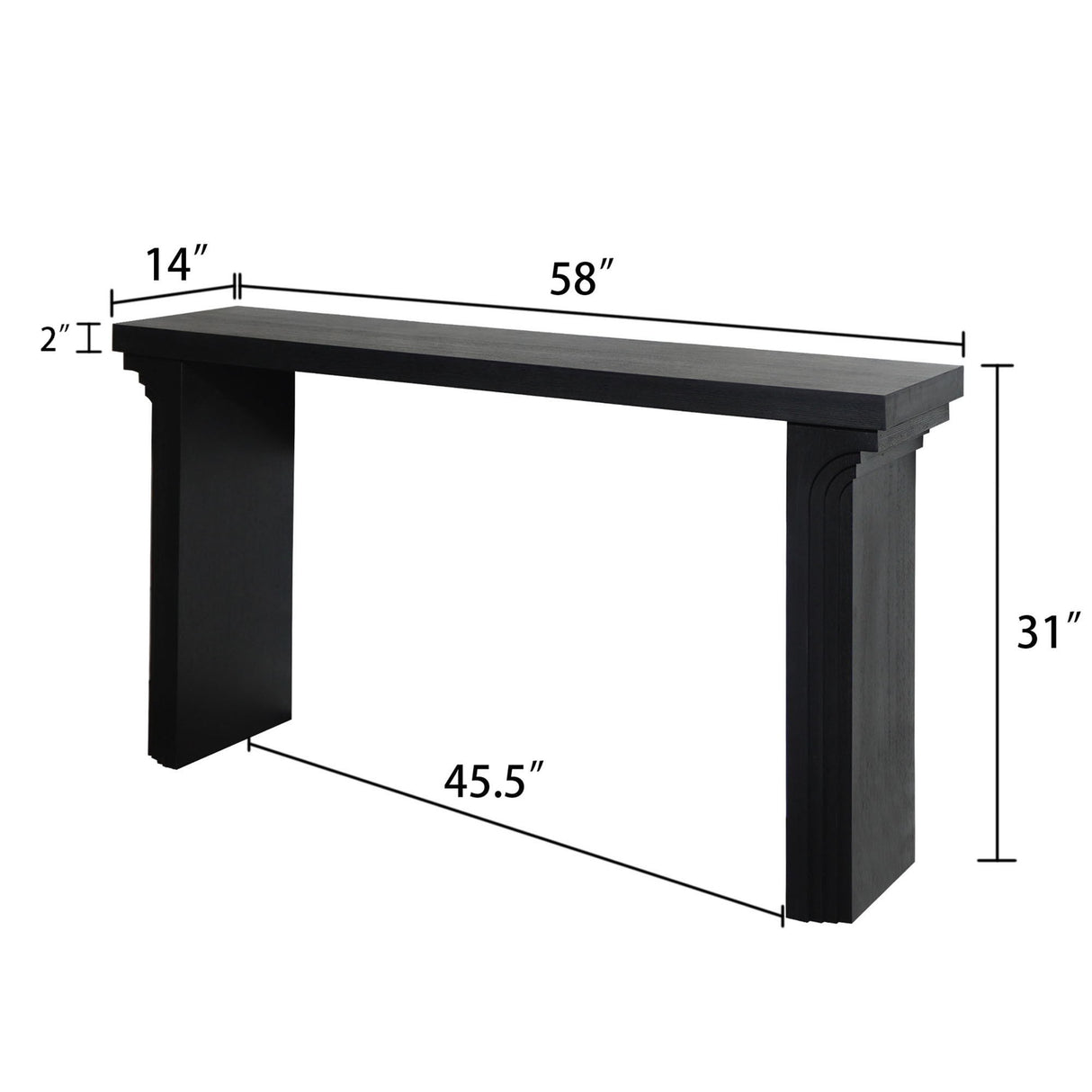 Console Table With Decorative Molding