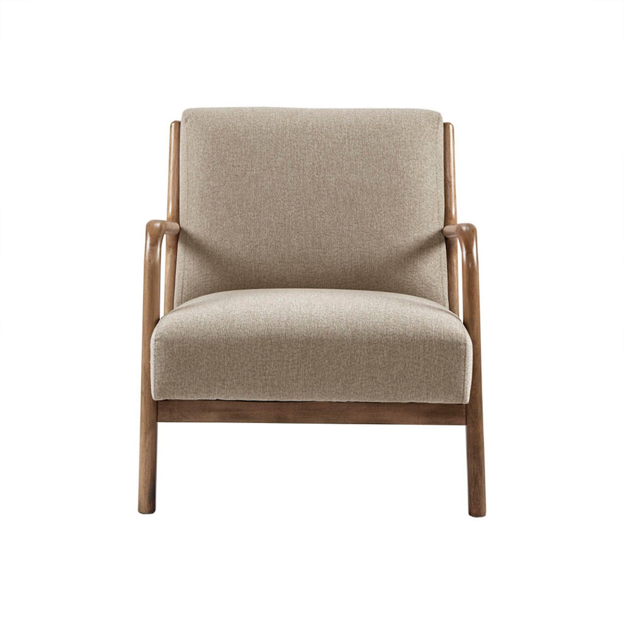 Mid-Century Style Lounge Chair With Upholstered Seat