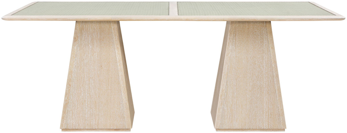 Atrium - Glass Top And Wood Base Dining Table