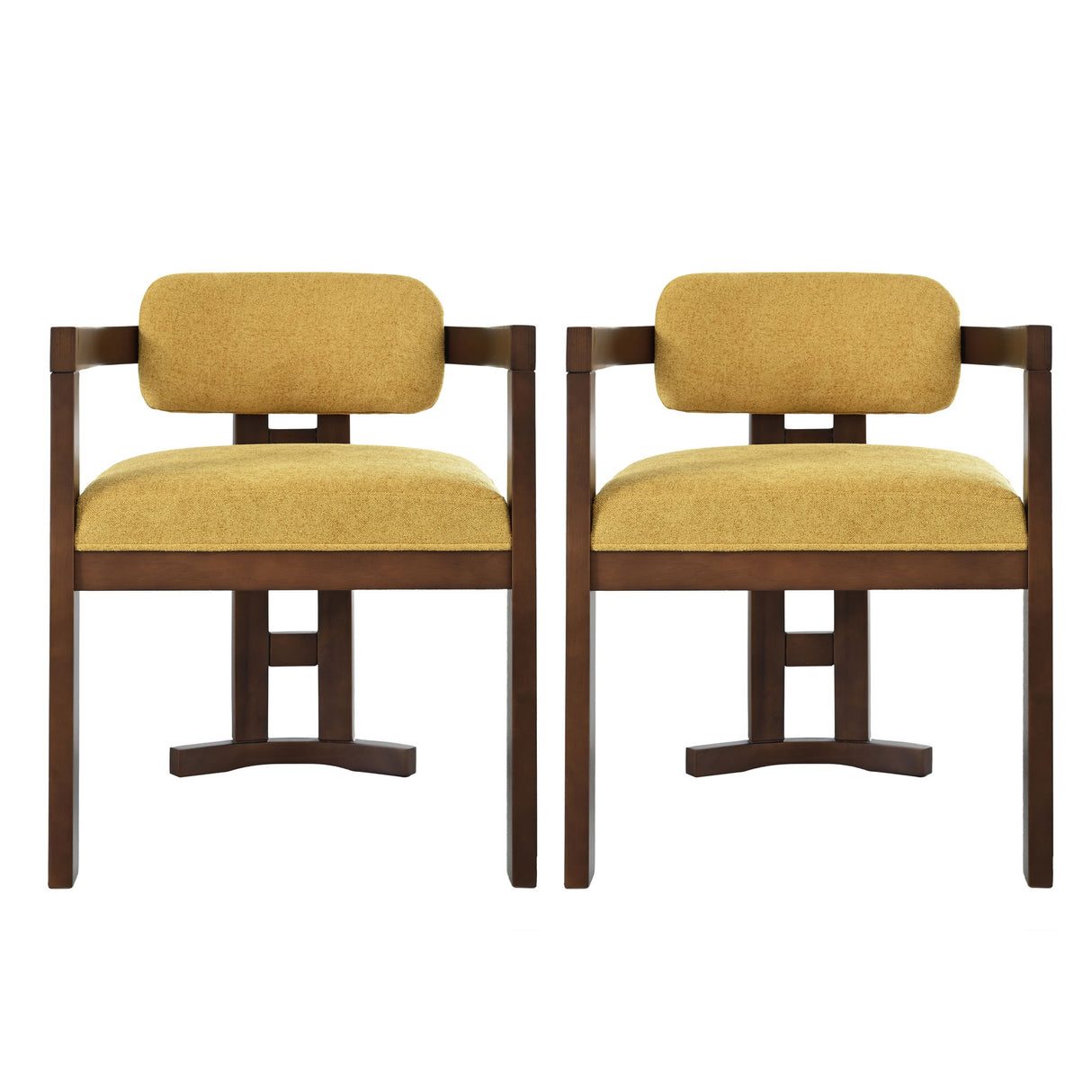 Stylish Indoor Upholstered Wood Dining Chair (Set of 2)