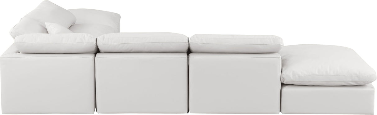 Indulge - Faux Leather 6 Piece Modular Armless Sectional