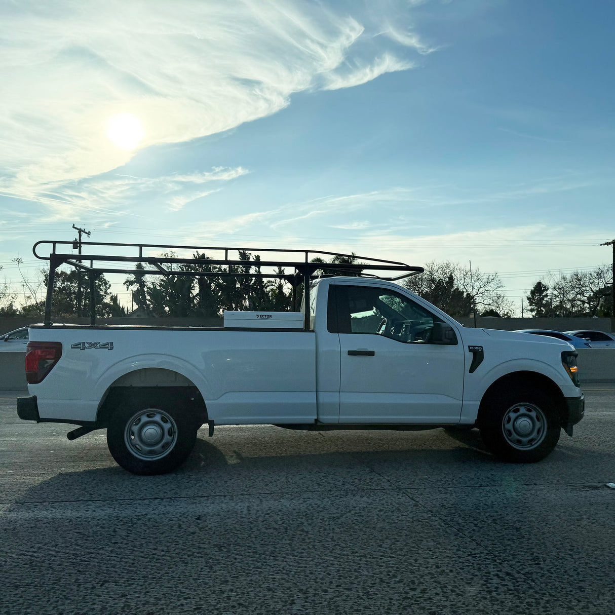 Universal Over Cab Truck Bed Rack For Kayak, Ladder, Surfboard, Lumber Adjustable Full Size Rack - Black