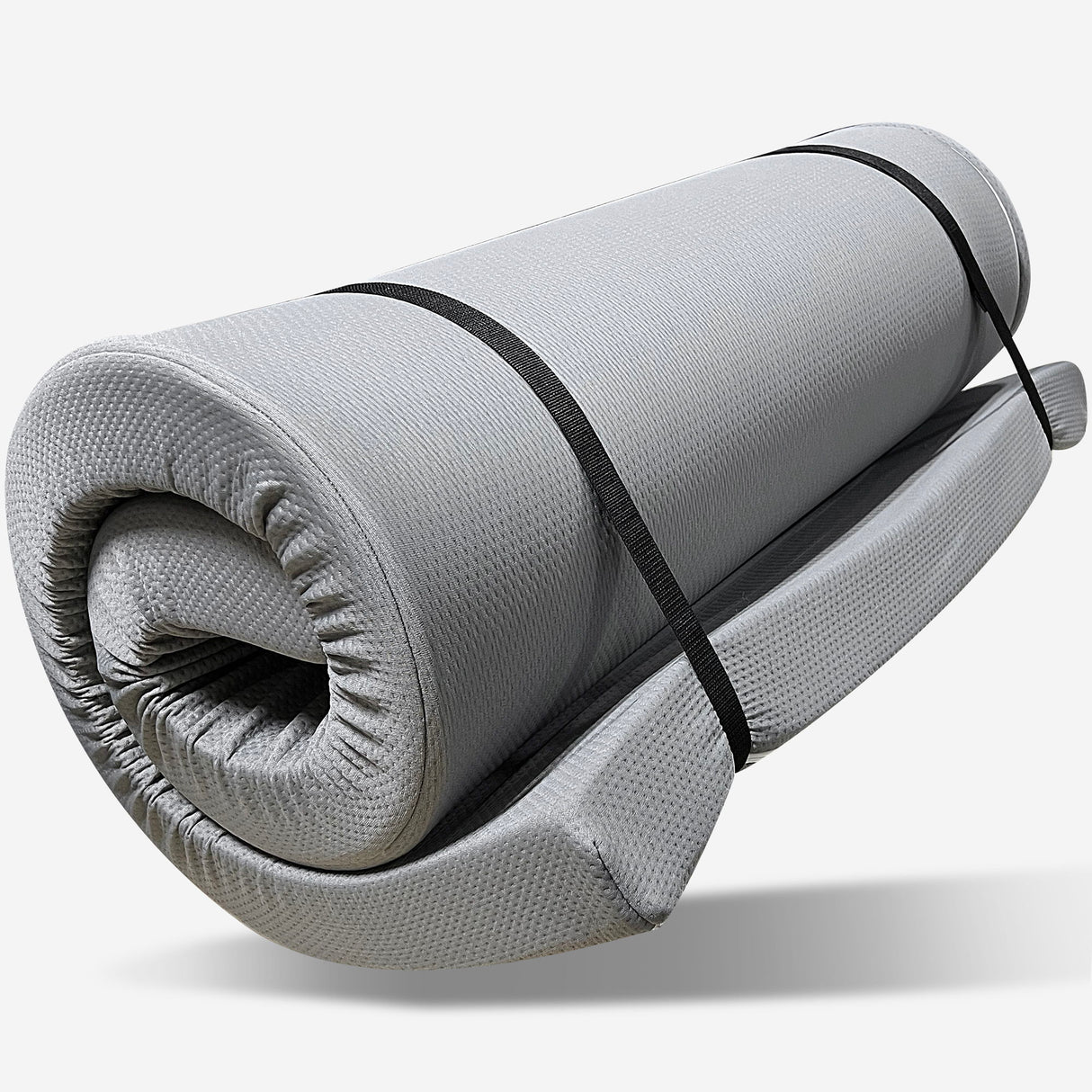 Memory Foam Camping Mattress With Water Resistant Zipper Cover - Gray