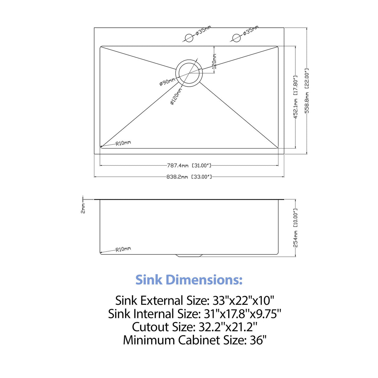 Drop In Kitchen Sink With Pull Down Faucet And Soap Dispenser