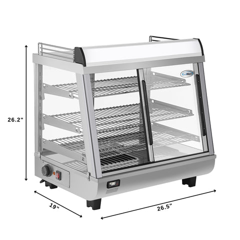 26 in. Glass Countertop Display Warmer, 6.5 cu. ft. in Stainless Steel (HDC-3C-SS)
