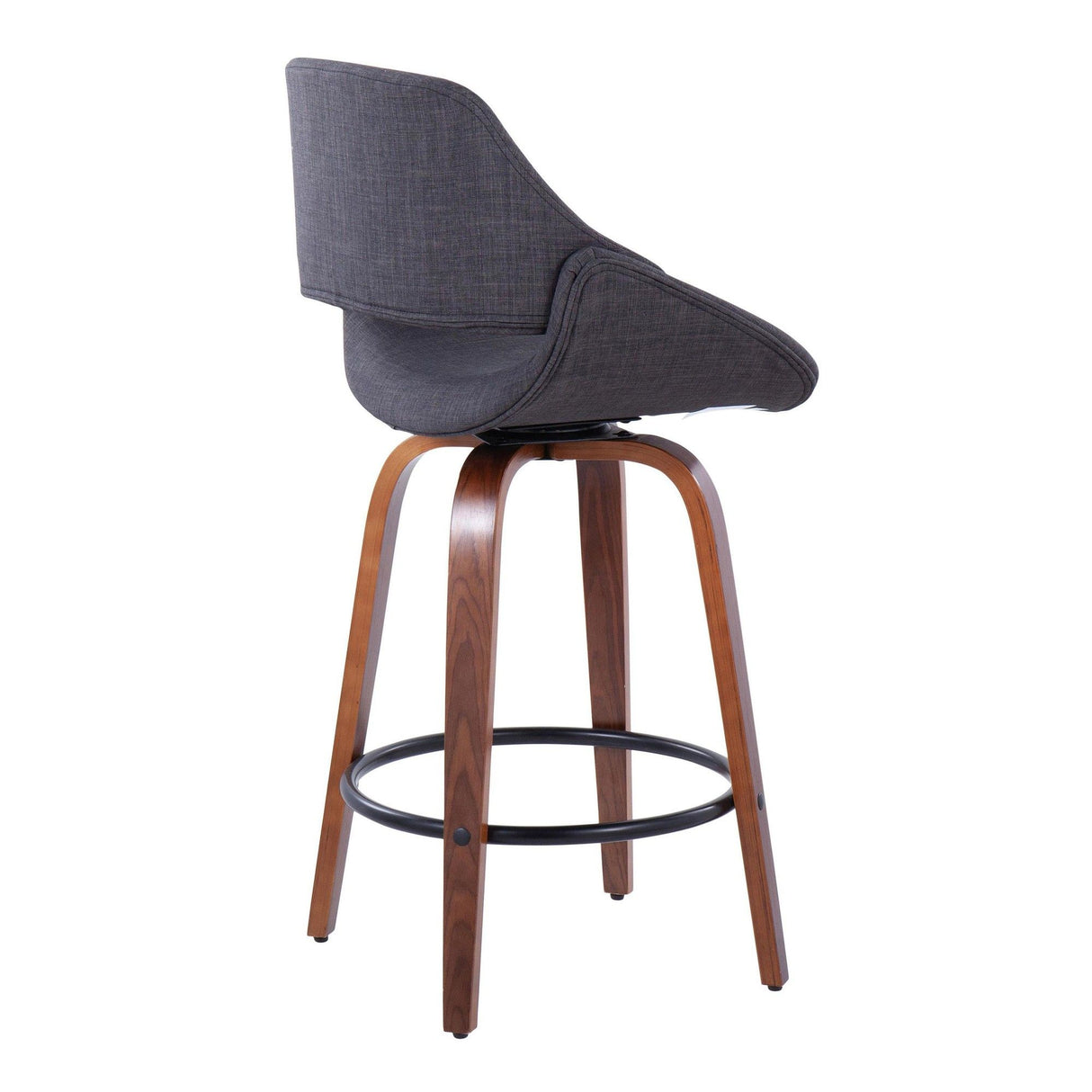 Fabrico - 26" Fixed-Height Counter Stool (Set of 2) - Walnut Frame