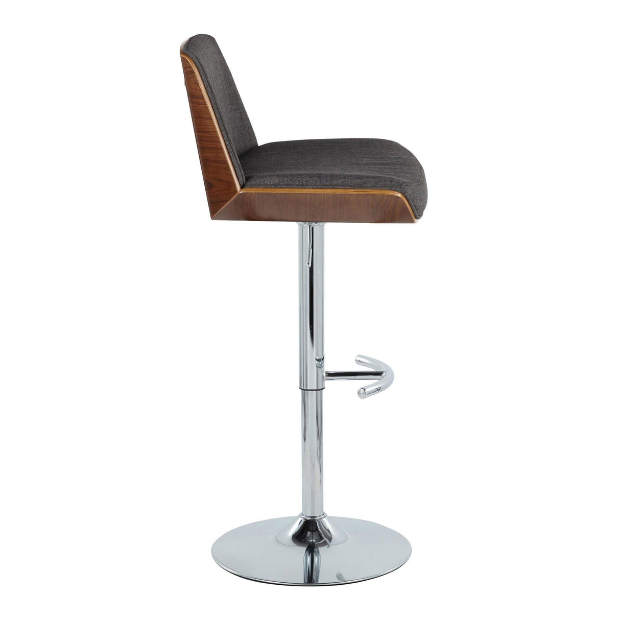 Corazza - Adjustable Barstool (Set of 2) - Charcoal Seat