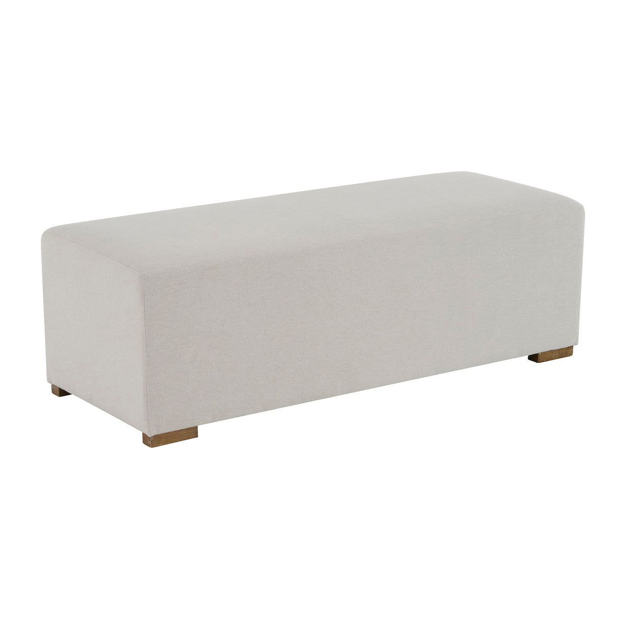 Simple Long Ottoman For Living Room - White