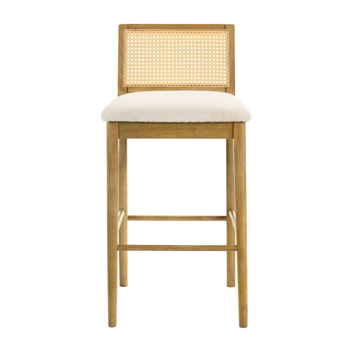 Tobias - Coastal Modern Wood Bar Height Kitchen Bar Stool