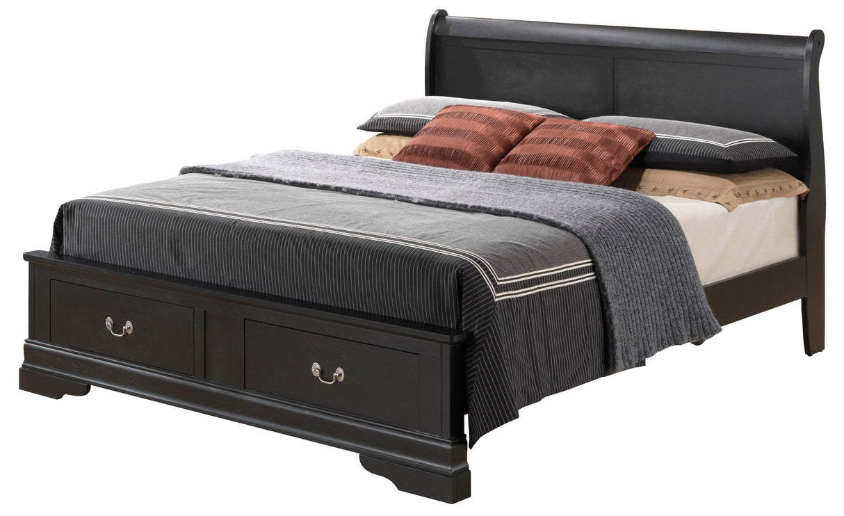 Upholstered Panel Sleigh Bed Design