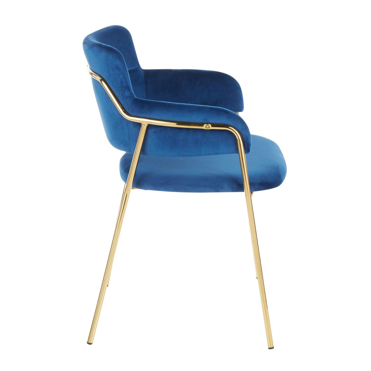 Napoli - Contemporary Chair (Set of 2) - Gold Metal