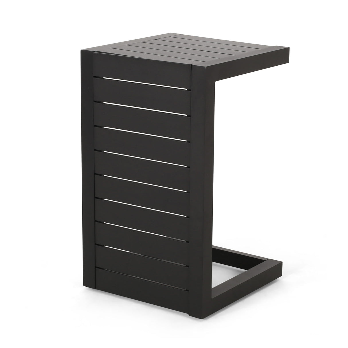 Aluminum Outdoor C - Shaped Side Table For Patio