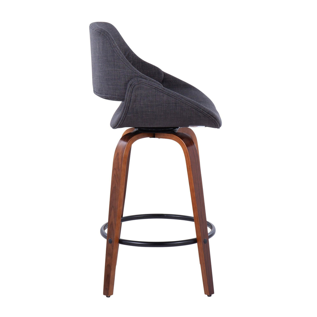 Fabrico - 26" Fixed-Height Counter Stool (Set of 2) - Walnut Frame