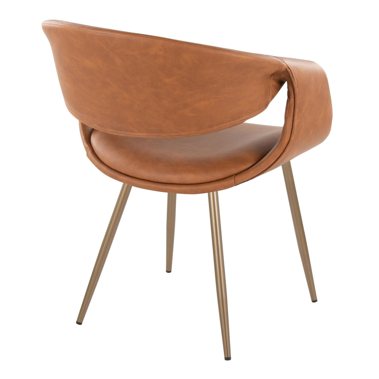 Curvo - Upholstered Chair (Set of 2) - Antique Copper Metal Legs