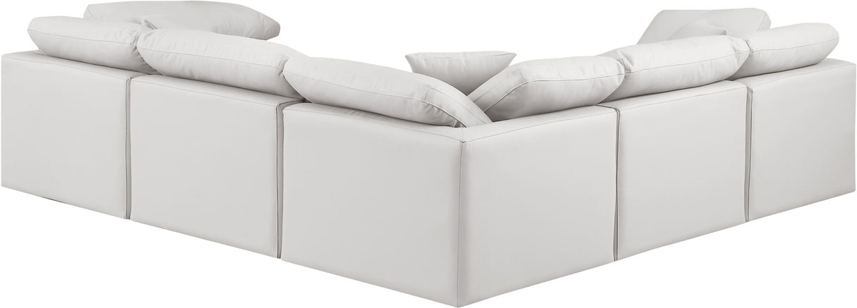 Indulge - Faux Leather 5 Piece Modular Corner Sectional