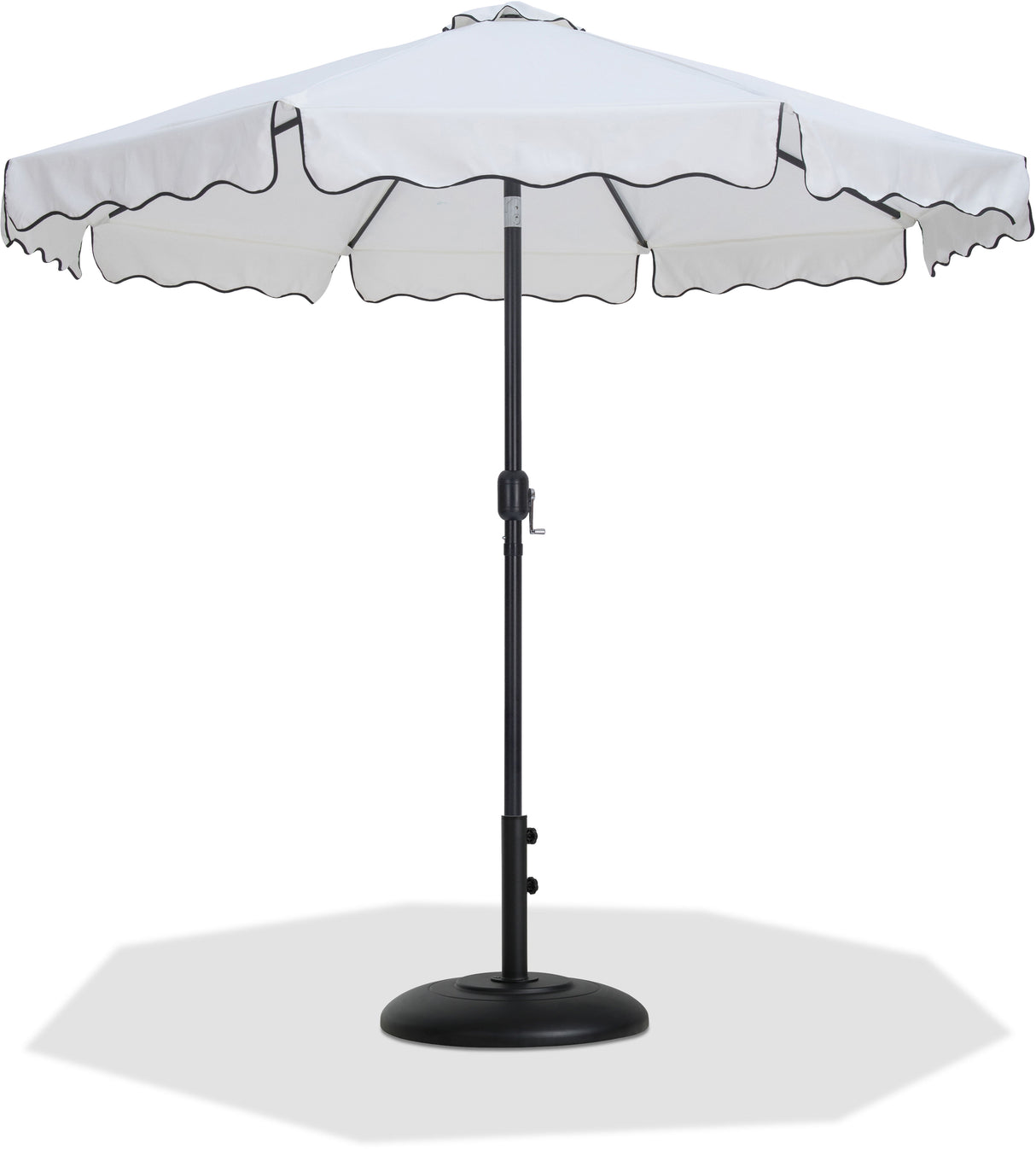 Amalfi - Patio Umbrella - Black Base / Black Pole