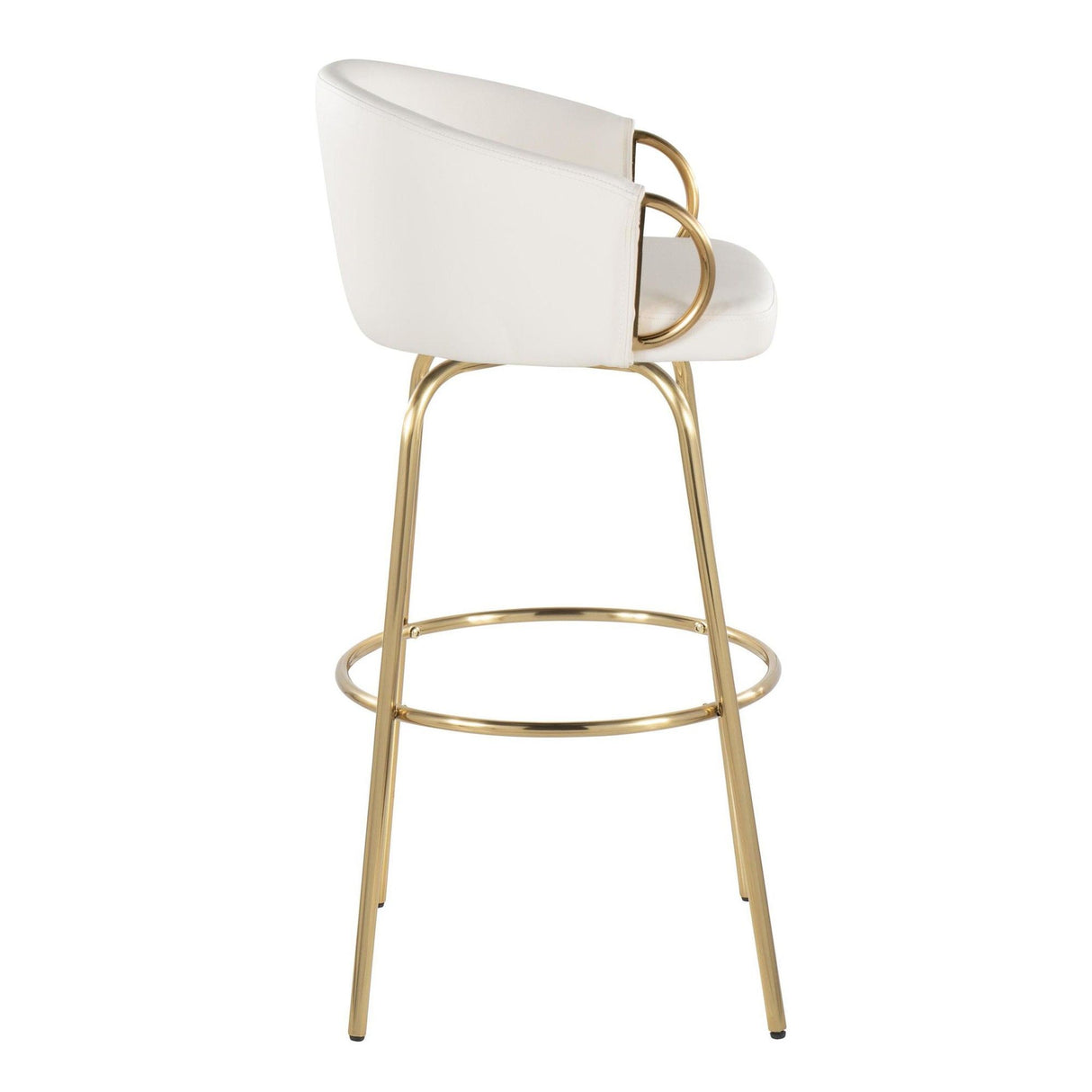 Claire - 30" Fixed-Height Barstool (Set of 2) - Gold Base