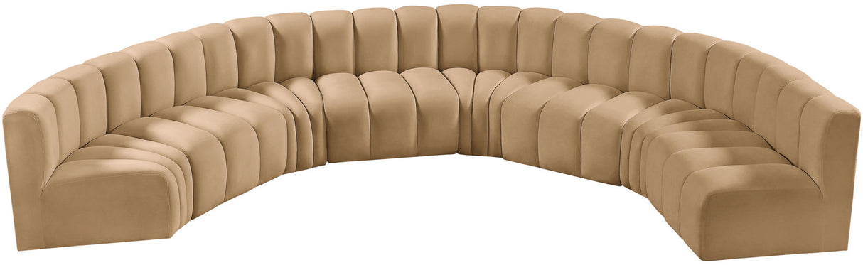 Arc - Velvet 8 Piece U-Shaped Modular Sofa