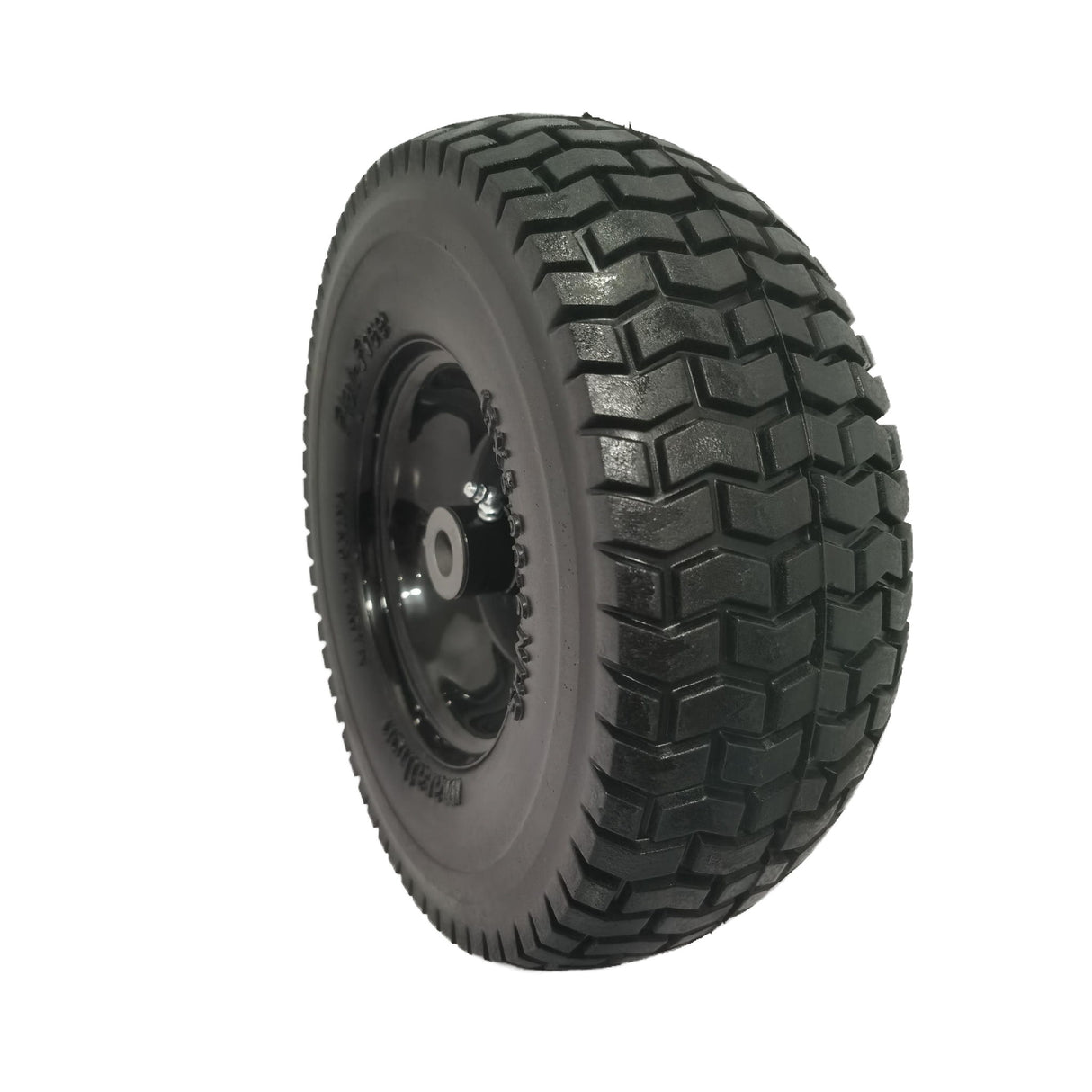 Flat Free Tire And Wheel Assemblies For Riding Lawn Mowers With 3" Hub - Black