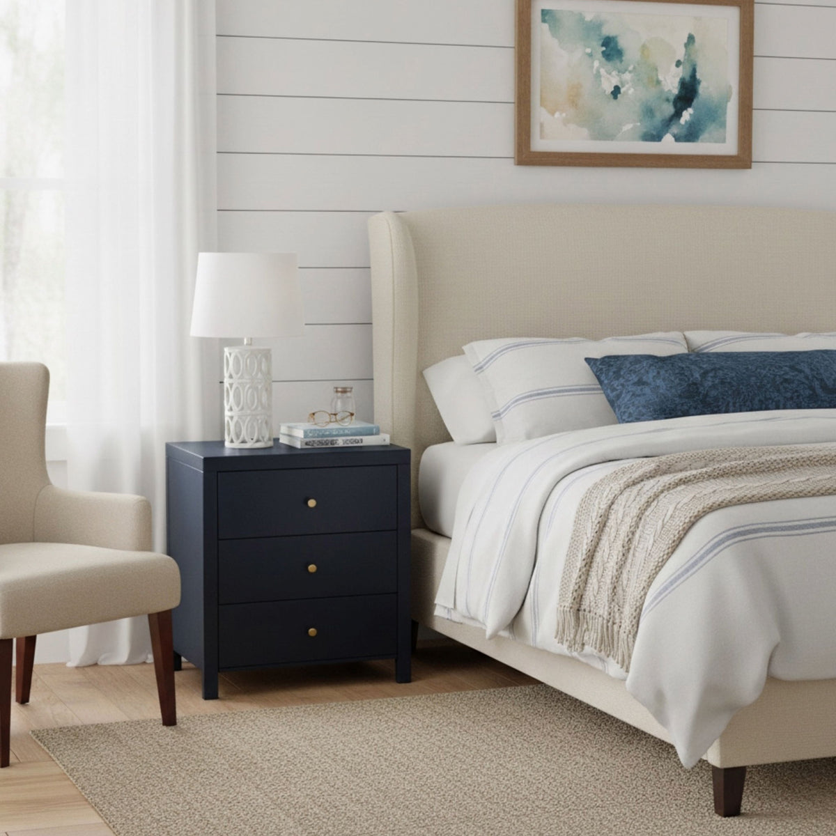 Nevarre - 3 Drawer Nightstand