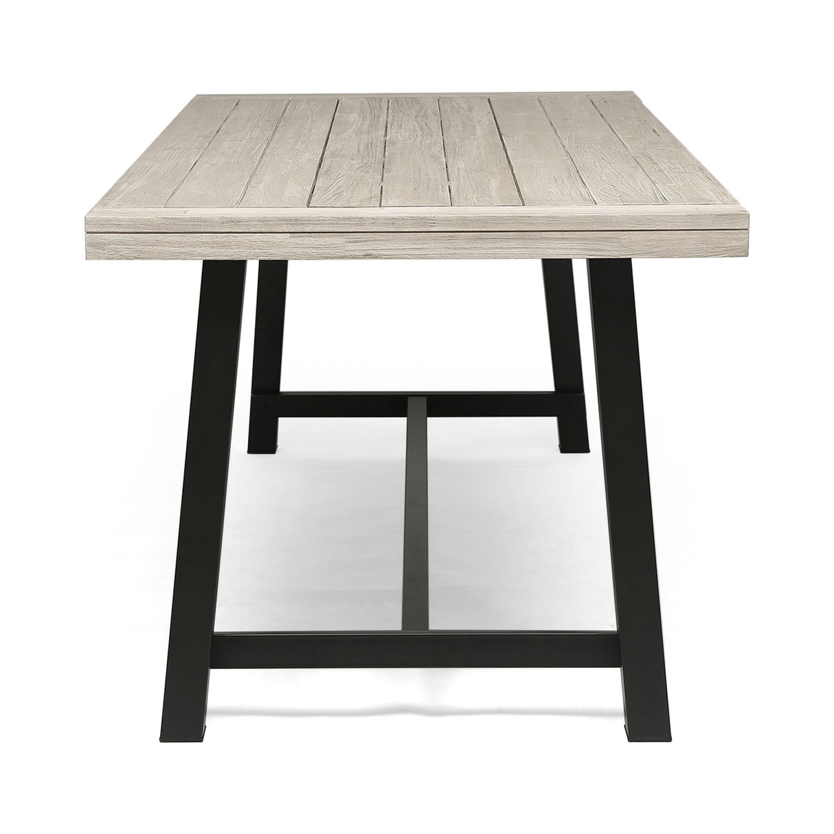 Equilibrium - Outdoor Dining Table With Wooden Frame And Slat Top