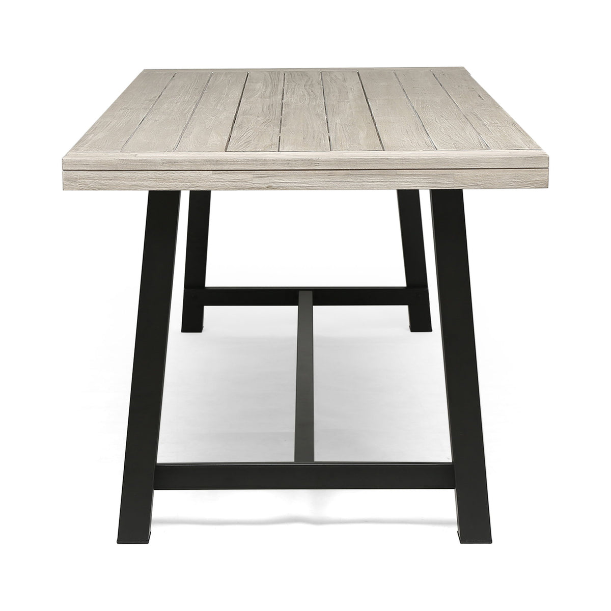 Equilibrium - Outdoor Dining Table With Wooden Frame And Slat Top